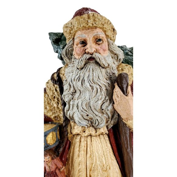 Santa Figurine Resin Old World "A Place In Time" Large Tree Toys Signed 1988 VTG - Picture 6 of 9